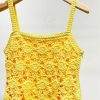 Women's Crochet Sunflower Dress - Sleeveless Hollow-Out Cami Summer Sundress