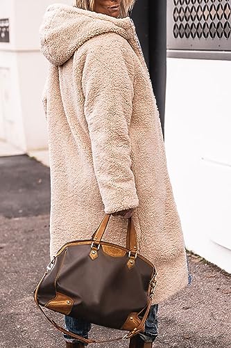 Women's 2025 Winter Fashion Clothes Oversized Shearling Fleece Long Coats Jackets