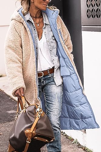 Women's 2025 Winter Fashion Clothes Oversized Shearling Fleece Long Coats Jackets