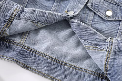 Women’s Denim Jacket Retro Short Autumn Casual Jean Coat for Women