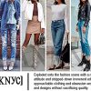 Womens French Terry Distressed Printed Denim Jogger, Comfortable & Stylish Pants