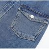 Fashionable Denim Dress for Women Sleeveless Knee Length Retro Casual Jean Dress