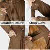Women's Winter Thicken Fleece Jacket Fur Hooded Military Parka Coat