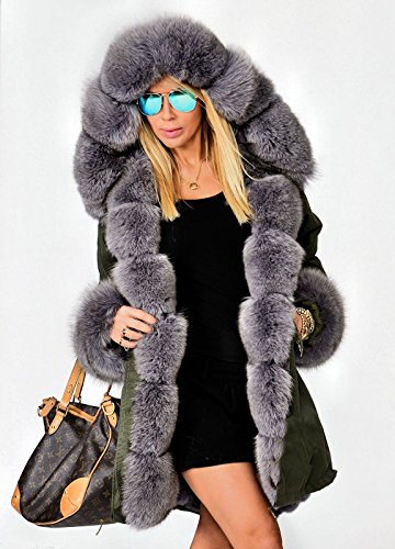 Women Thicken Warm Winter Coat Hood Down Parka Fleece Fur Outdoor Overcoat Long Jacket Outwear