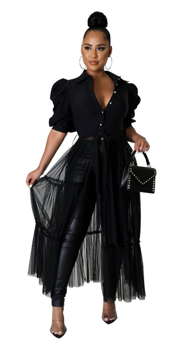 Women Sexy Short Sleeve Bodycon High Low Asymmetrical Ruffle Tunics Blouse Shirt Top Dress