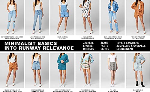 Womens French Terry Distressed Printed Denim Jogger, Comfortable & Stylish Pants