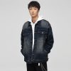 Vintage street denim jacket for men and women, loose American denim top for men