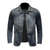 Spring Autumn Denim Jacet Men Slim Fit And Retro Clothing Jackets Unisex Women Jean Coats Denim Blue XS