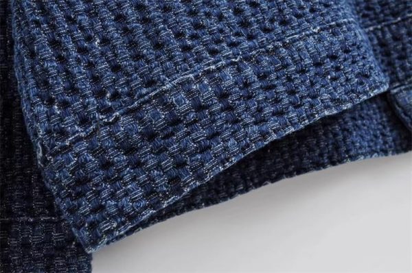Women’s Denim Jacket American Mid-Length Loose Outerwear Jean Coat for Women