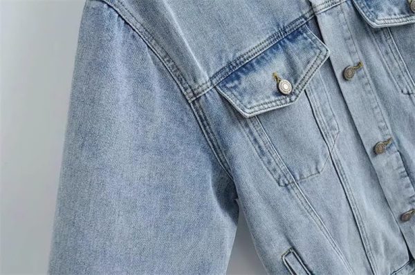 Women’s Denim Jacket Loose Retro Spring Autumn Casual Jean Coat for Women