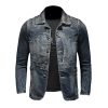 Spring Autumn Denim Jacet Men Slim Fit And Retro Clothing Jackets Unisex Women Jean Coats Denim Blue XS
