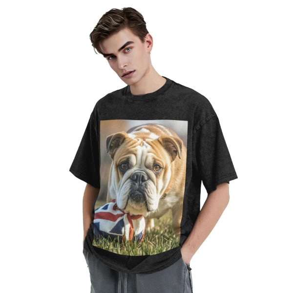 61vblsbG2rL.jpg Oversized Tshirts for Men Vintage Cotton T-Shirts English Bulldogs Short Sleeve Tees Loose Fit Tees Shirts