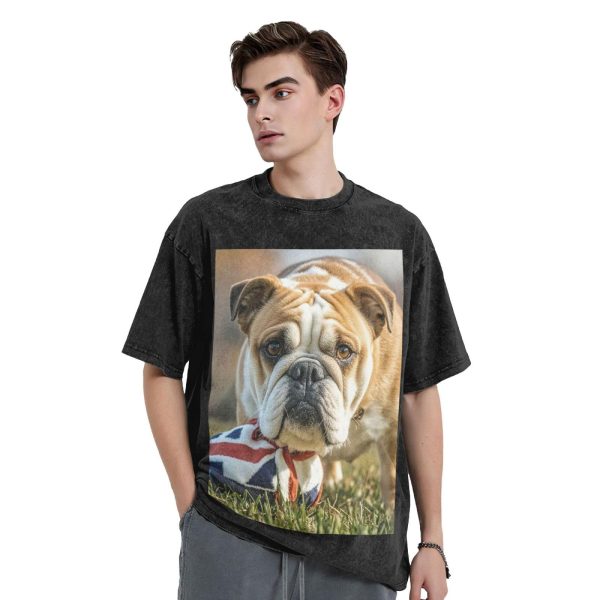 61vmGjbDiL.jpg Oversized Tshirts for Men Vintage Cotton T-Shirts English Bulldogs Short Sleeve Tees Loose Fit Tees Shirts