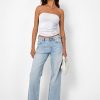 Womens Strapless Tube Tops Basic Backless Sleeveless Bandeau Going Out Crop Tops Cute 2025 Summer Clothes