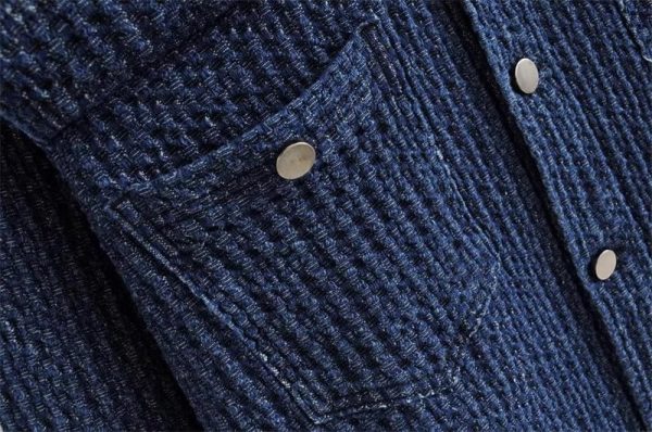 Women’s Denim Jacket American Mid-Length Loose Outerwear Jean Coat for Women
