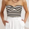 Womens Tube Tops Summer Outfits 2025 Casual Beach Vacation Clothes Sweaters Strapless Sleeveless Tank Tops