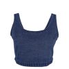 Women's Reversible Tank Tops Button Denim Crop Blouses Sleeveless Cami Shirts