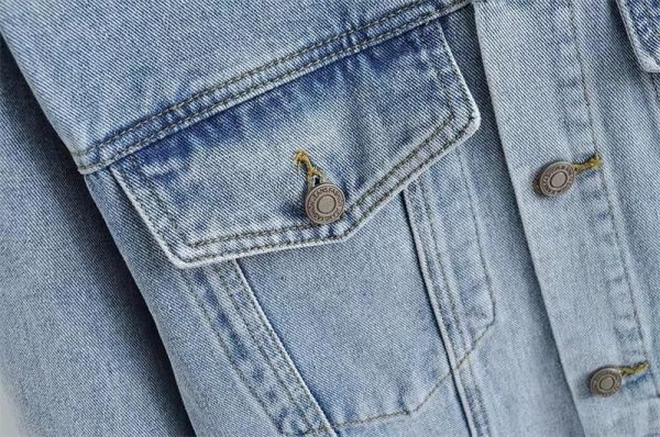 Women’s Denim Jacket Loose Retro Spring Autumn Casual Jean Coat for Women