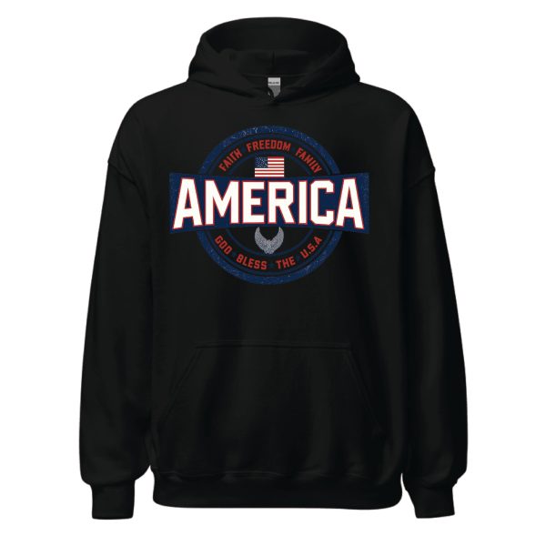 America Faith Freedom Family Tees God Bless The USA Fourth of July Tee Tank Top - American Flag Tank Top Men Women and Kids