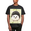 Oversized Tshirts for Men Vintage Cotton T-Shirts Cute Hedgehog Short Sleeve Tees Loose Fit Tees Shirts