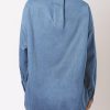 Women Denim Shirts Button Down Blouse V Neck Casual Tops
