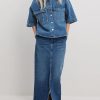 Womens Oversized Short Sleeve Denim Jackets Trendy Cropped Jean Tops Shackets