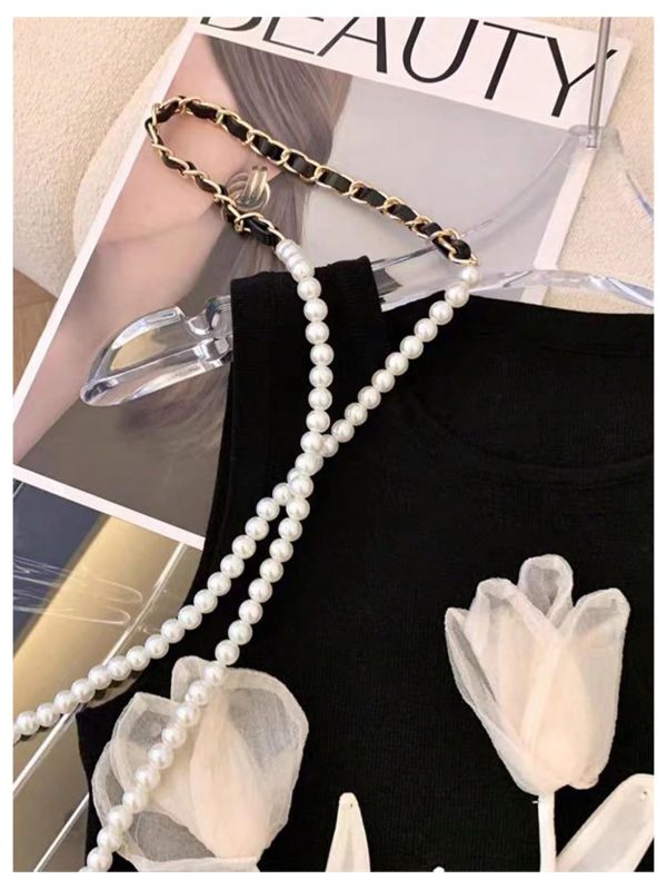 Women's 3D Floral Tank Top Crew Neck Tulip Applique Summer Casual Sleeveless Going Out Tops