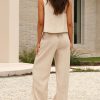 Womens Linen Tank Tops Spring Summer Relaxed Fit Sleeveless Shirts