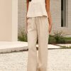 Womens Linen Tank Tops Spring Summer Relaxed Fit Sleeveless Shirts