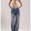 Women's Crochet Halter Top Tie Open Back Metal Ring Draped Front Y2k Rave Festival Tops