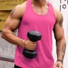 Men's Tank Tops Gym Muscle Shirts Mesh Quick Dry Bodybuilding Sleeveless T-Shirt Y-Back Workout Sports Fitness