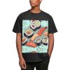 Oversized Tshirts for Men Vintage Cotton T-Shirts Sushi Short Sleeve Tees Loose Fit Tees Shirts