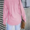 Denim Shirt Women Button Down Long Sleeve Chambray Western Jean Shirts Collared Casual Denim Tops