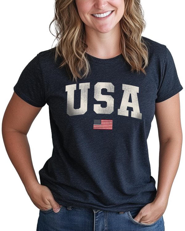 USA Fourth of July Holiday Unisex T-Shirt | Comfortable Patriotic Cotton Tee for Men & Women (Navy)