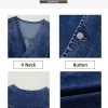 Women's Denim Vest Sleeveless V Neck Zimbaplatinum Jean Vest Top Button Down Crop Waistcoat Vest Summer Outfit