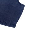 Women's Reversible Tank Tops Button Denim Crop Blouses Sleeveless Cami Shirts