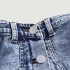Women's Plus Size Button Down Denim Tube Top Shirred Strapless Jean Tops