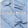Denim Shirt Women Chambray Jean Western Shirts Long Sleeve Button Down Tops