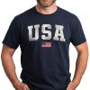 USA Fourth of July Holiday Unisex T-Shirt | Comfortable Patriotic Cotton Tee for Men & Women (Navy)