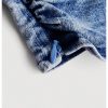 Women's Asymmetrical Neckline Bow Tie Backless Elegant Denim Sleeveless Cami Jean Vest Bustier Crop Tank Tops
