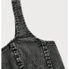 Women's Sleeveless Denim Tank Top Asymmetrical Hem Square Neck Jean Vest