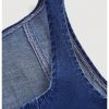 Women's Denim Vest Tie Front Sleeveless Fitted Y2K Jean Vests Tank Top